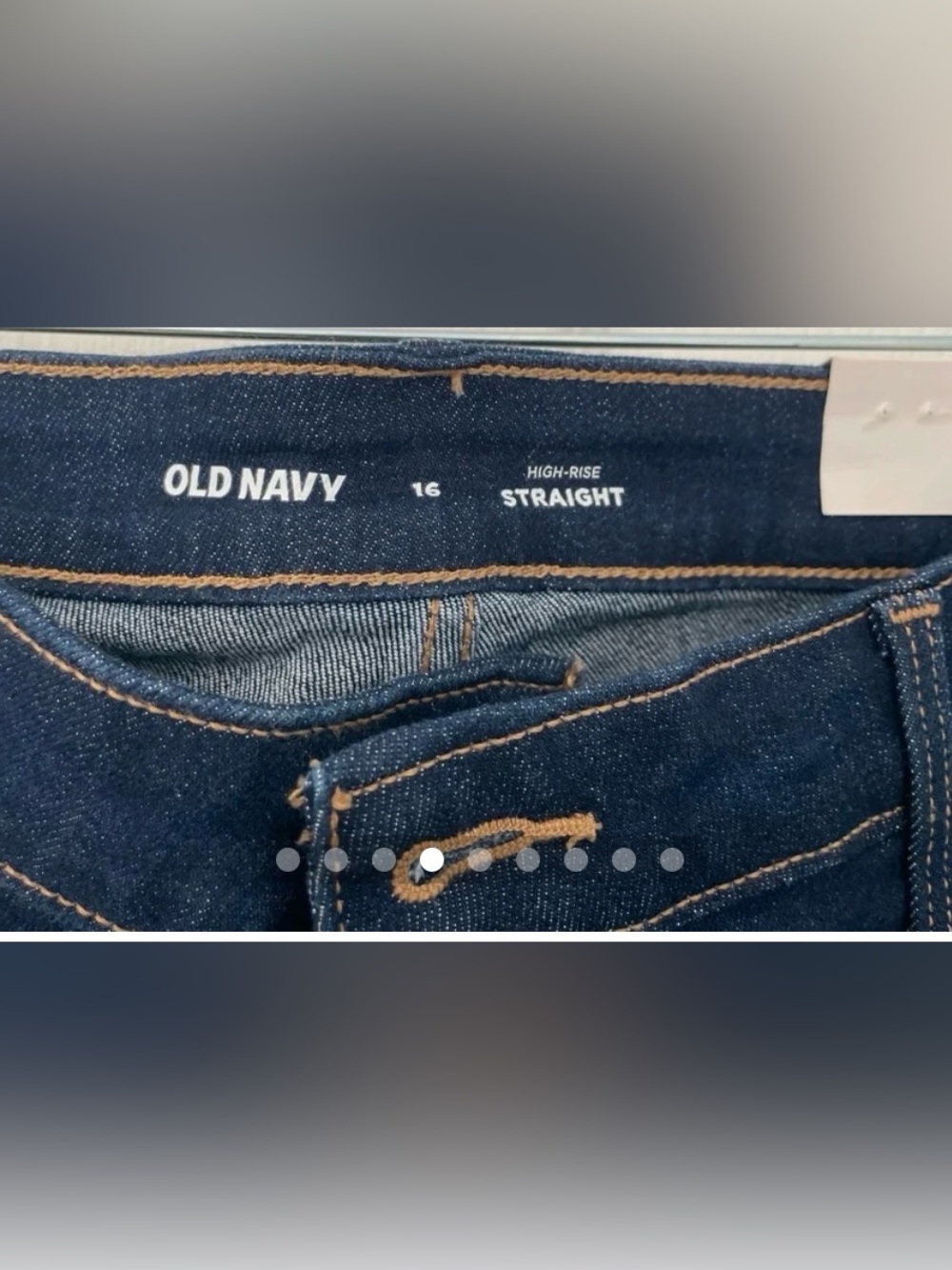 NWT Old Navy Women’s High-Rise Straight Leg Jeans – Dark Wash - Picture 7 of 11